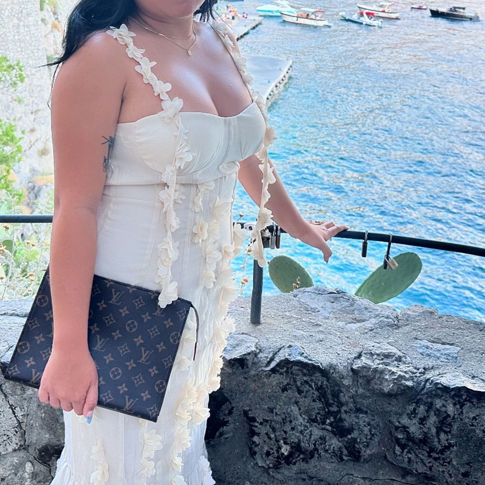 White floral dress